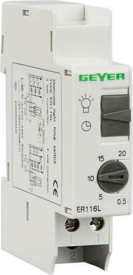 Αυτόματος κλιμακοστασίου 0.5-20 λεπτά 230V 1M GEYER ER116L