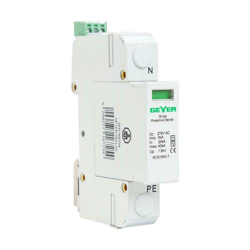 Αντικεραυνικό Πίνακα Τύπου T1+T2 1P 20kA GEYER 500773