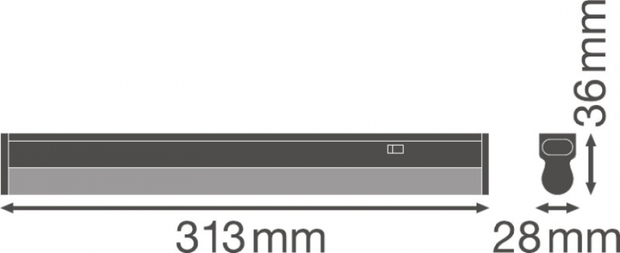 ΦΩΤΙΣΤΙΚΟ LINEAR COMPACT SWITCH 300 4W 3000K IP20 IK03 - Εlettrolinea